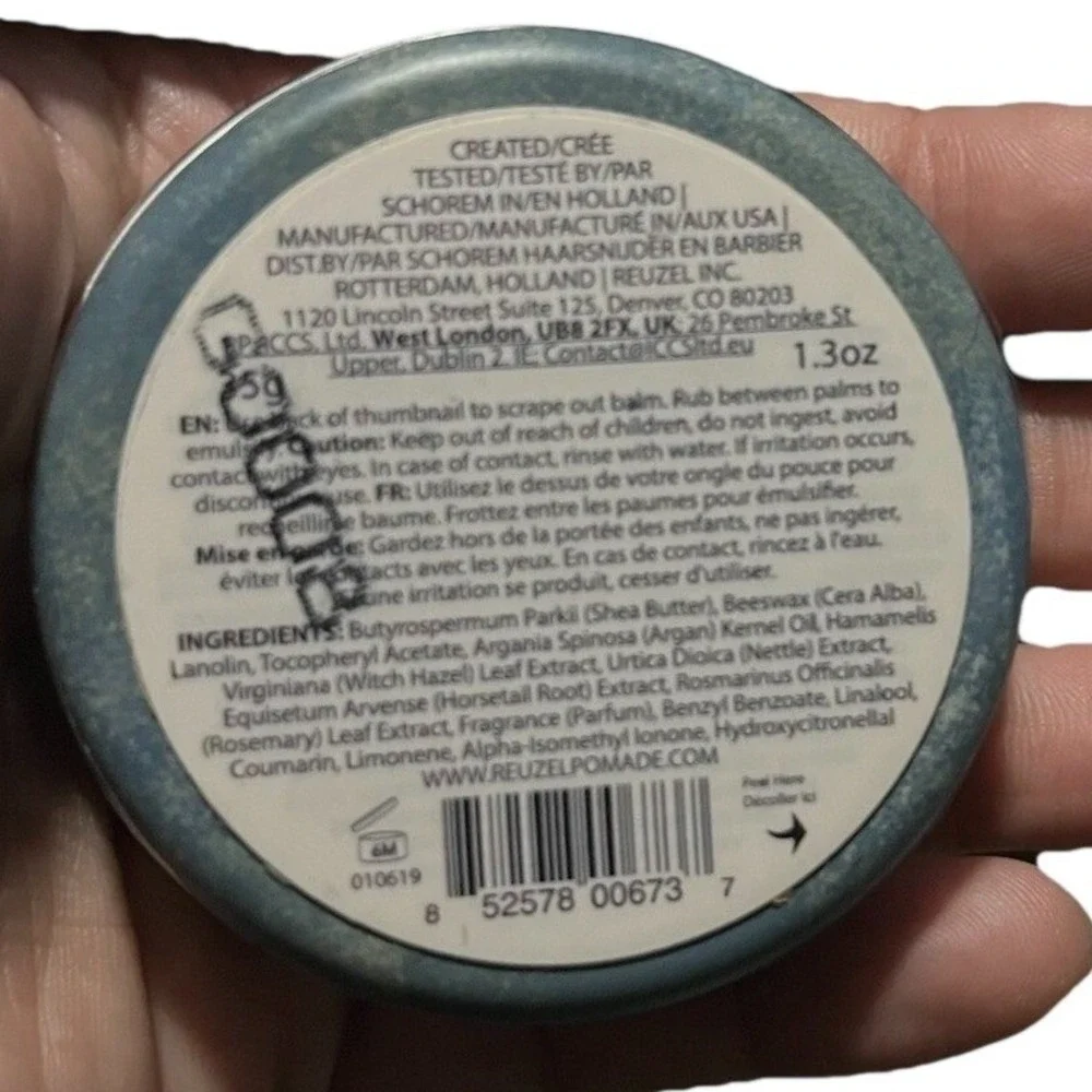 Reuzel Beard Balm 1.3‎ oz Tin Original Scent Men's Grooming Conditioner